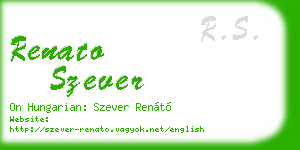 renato szever business card