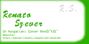 renato szever business card